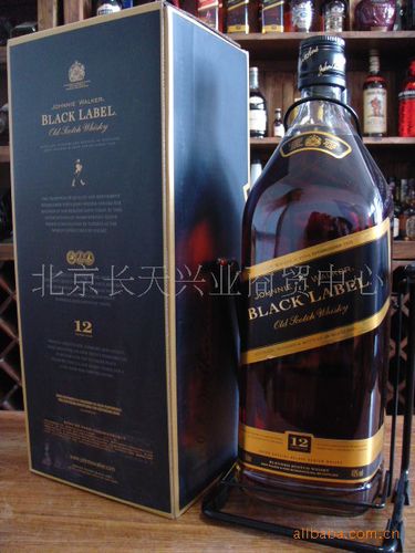 黑牌 苏格兰威士忌4.5l,黑方威士忌,大瓶黑方, 批发洋酒