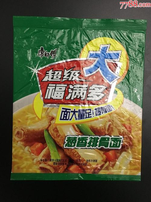 方便面袋子收藏-2018康师傅超级大福满多-葱香排骨面_其他包装袋/纸
