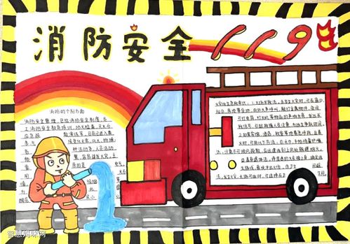 小学生消防手抄报简单又漂亮