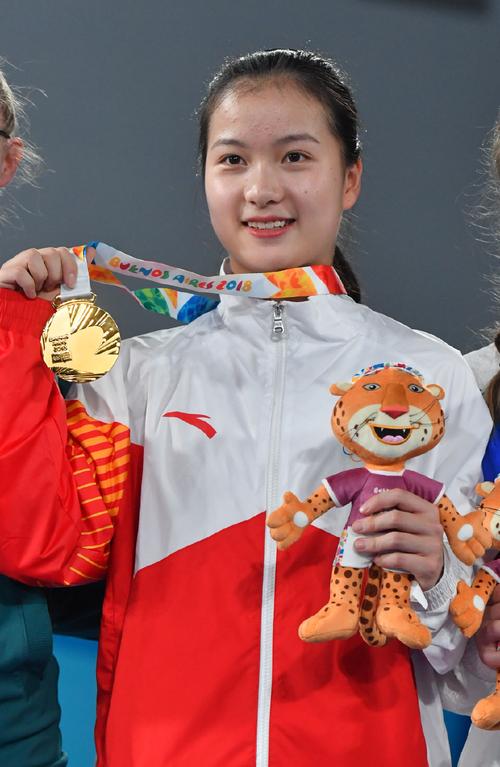 蹦床——中国选手范心怡获得女子蹦床冠军