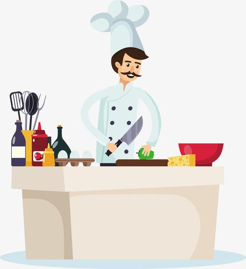 一个正在做饭的厨师
