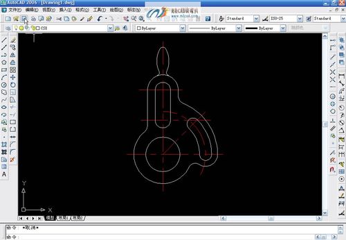 autocad2006挂轮架零件图的绘制