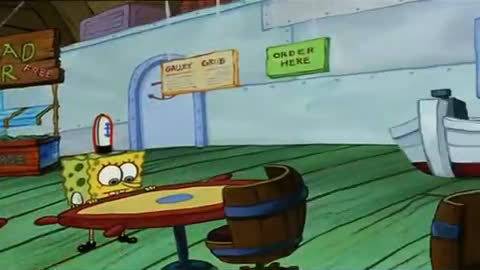 海绵宝宝蟹堡王生意惨淡没有客人