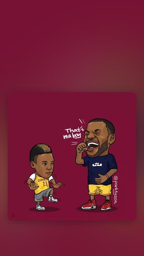 nbaq版绘画 nba父子雄兵q版漫画壁纸