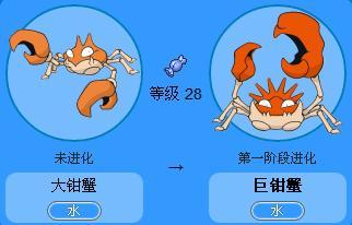 在口袋妖怪圣灰,大钜蟹几级进化