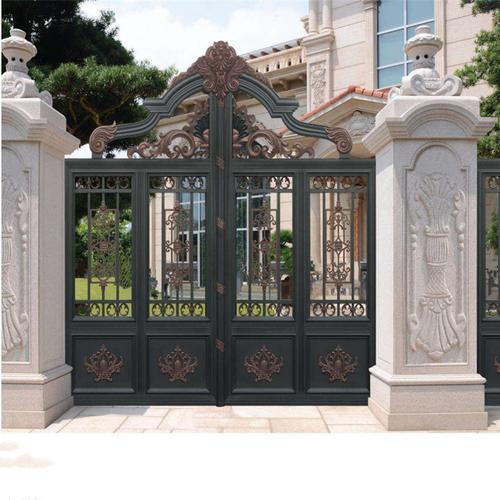 大理石大门石雕雕刻门前门柱小区别墅欧式浮雕石材庭院装饰雕塑