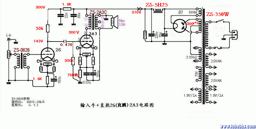 03请教捞烧美国26电子管这个型号的电子管做2a3的推动管