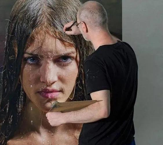 德国画家超写实人物油画,细腻逼真