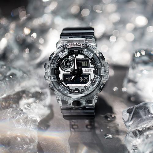 casio卡西欧手表shock运动冰川冰韧限量系列透明日韩腕表