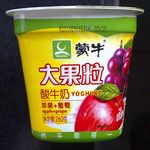 蒙牛大果粒酸牛奶苹果葡萄的热量和减肥功效
