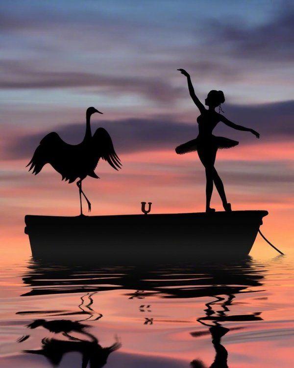 剪影风格唯美图片