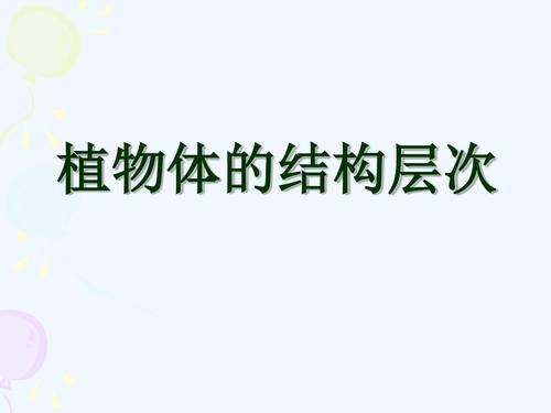 生物人教版七年级上册植物体结构层次ppt