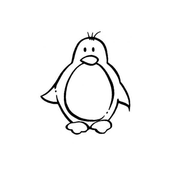 非常简单的小企鹅简笔画法