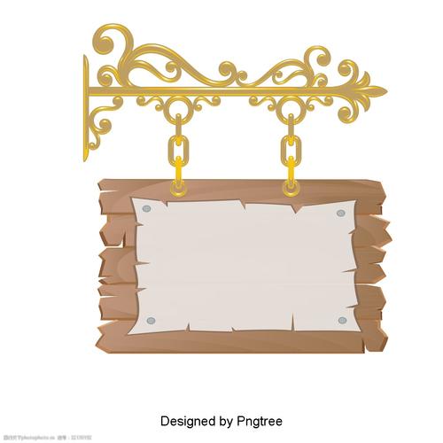 漂亮卡通可爱复古手绘木板标签标题