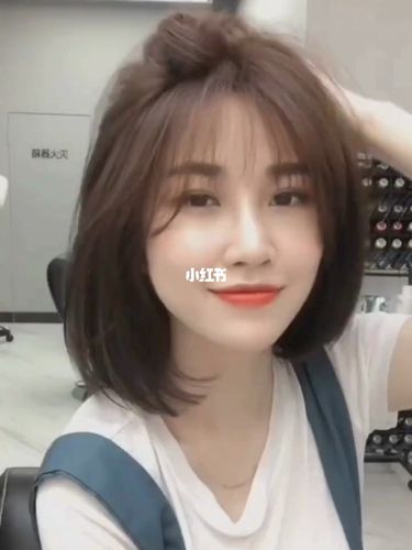 韩式修容齐肩短发 少女感初恋发型_发型_短发_修容_圆脸_发色_春天去