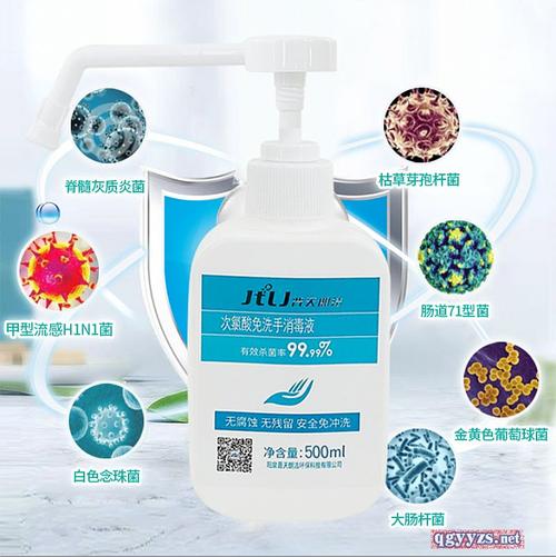 次氯酸免洗手消毒液医用500ml瓶装