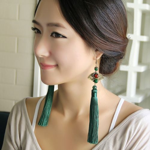 新娘耳环配旗袍