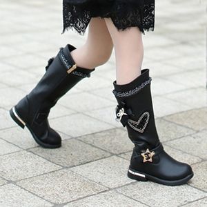 12岁11至5女孩6女童鞋7公主8小学生9冬天加绒靴子10真皮4长筒靴13