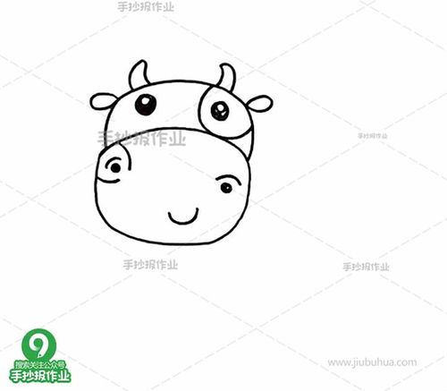 奶牛简笔画