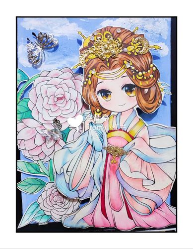 马克笔手绘【古风人物漫画】附步骤与素材~_古风_漫画