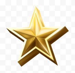 金色立体五角星
