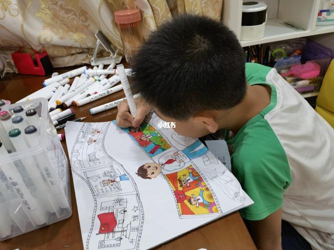 我爱我的学校 儿童画_儿童画_梁家村综合市场自由行热门攻略_绘画
