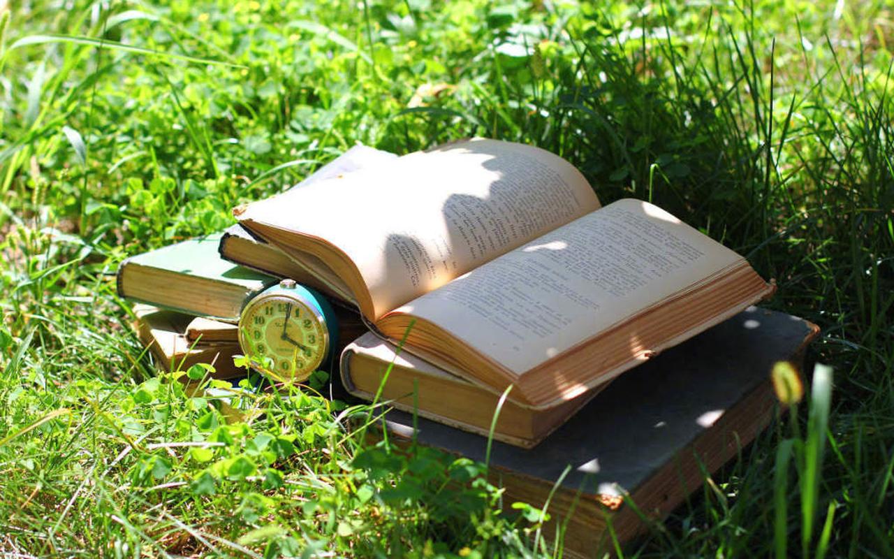 清新文艺书本图片高清壁纸