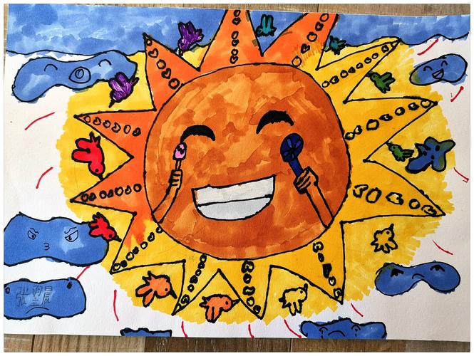 云大附属会展学校一年级3班美术作品欣赏-《我的太阳》