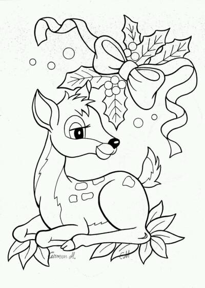 小鹿斑比掉水里了的简笔画