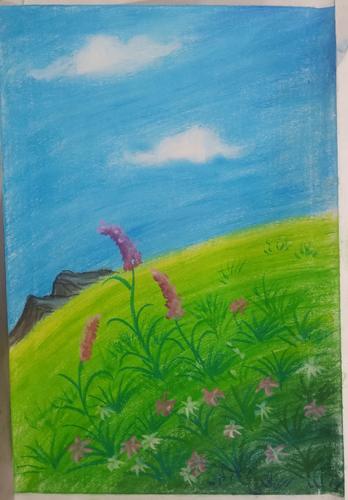 我的第一本油画棒风景画