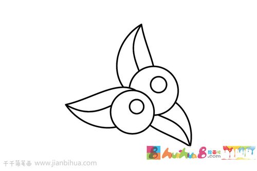 蓝莓简笔画教程