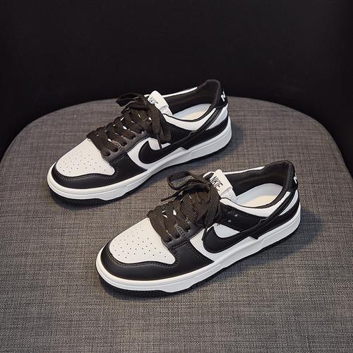 女aj女休闲鞋 2021新款 高乔洛蒂空军一号黑白熊猫dunk勾勾运动板鞋