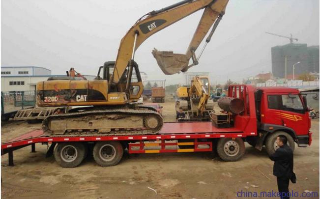 安庆挖掘机平板运输车|单桥挖机平板车|后八轮平板车图片_6