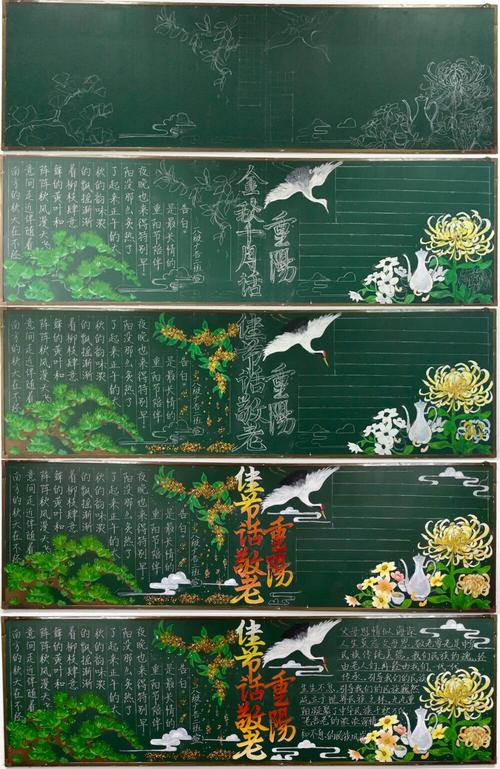 重阳节黑板报手抄报