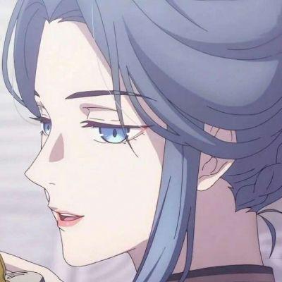 动漫头像女生长发侧颜