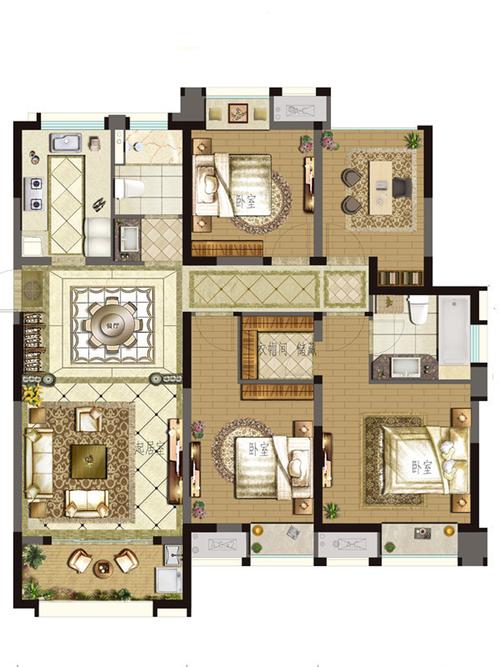 旭辉御府-现代简约-三居室