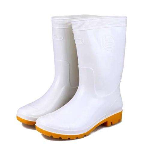 白色雨鞋雨靴男女中筒高筒防滑水鞋水鞋食品工作卫生靴劳保雨鞋