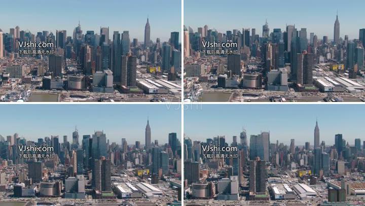 曼哈顿城市天际线_3840x2160_高清视频素材下载(编号