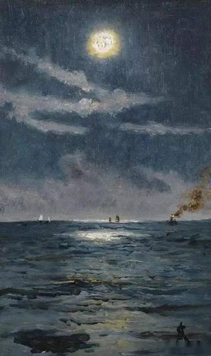 这是我见过最美的月亮油画