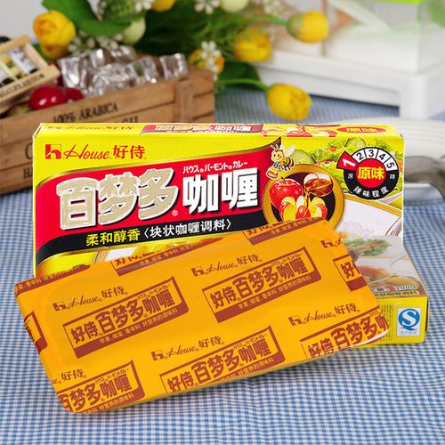 [天猫超市] 块状咖喱调味料 house 盒 5 克 100 好侍百梦多咖喱原味