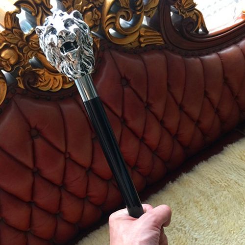 意大利pasotti绅士手杖文明棍拐杖拐扙拐棍权杖霸气银色狮子实木