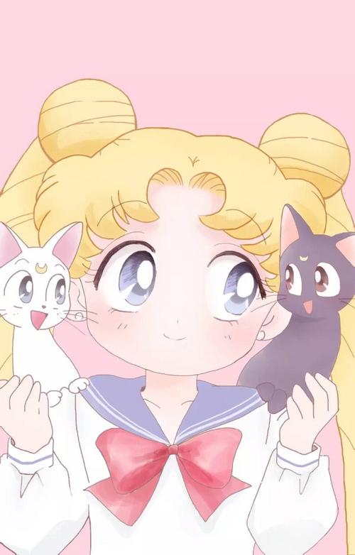 美少女战士粉色少女心卡通可爱头像 微信背景图 手机壁纸