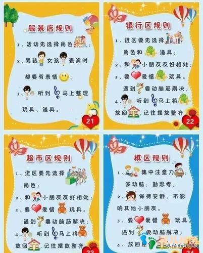 如何做出让小朋友一眼就能看懂得进区规则牌?