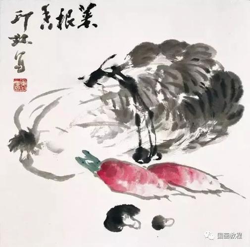 被誉为"中国小写意花鸟画扛鼎者"的果蔬作品70幅_国画