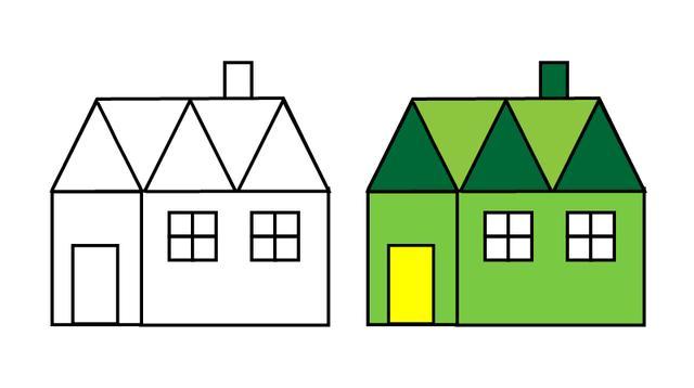 10种不同房子的简笔画