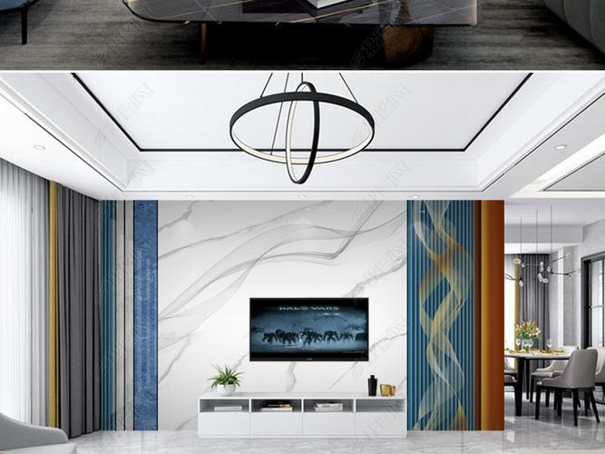 现代轻奢背景墙下载-编号25643846-现代简约电视背景