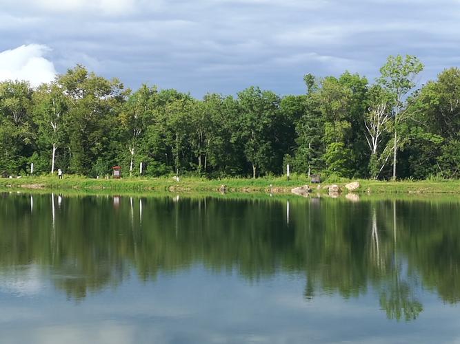 漫步于湖岸,只见湖中一叶扁舟游荡,在家长的监护下孩子们玩的好高兴.