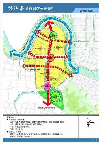 而在  《怀远城西新区单元规划及核心区城市设计》中,规划进一步强化