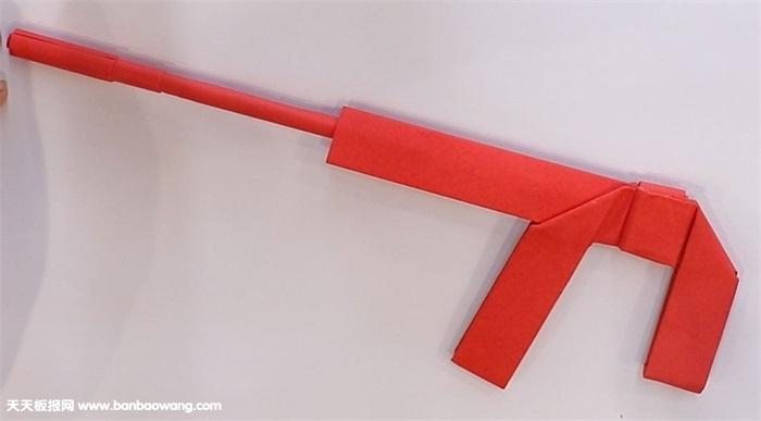 98k狙击枪折纸教程