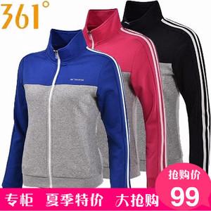 361度开襟卫衣女装 专柜运动服 秋外套休闲立领上衣561634810a
